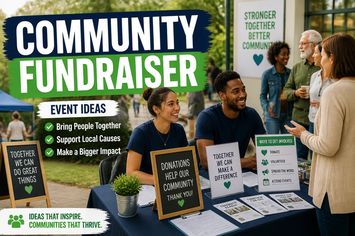 Community fundraising event ideas with volunteers and local supporters